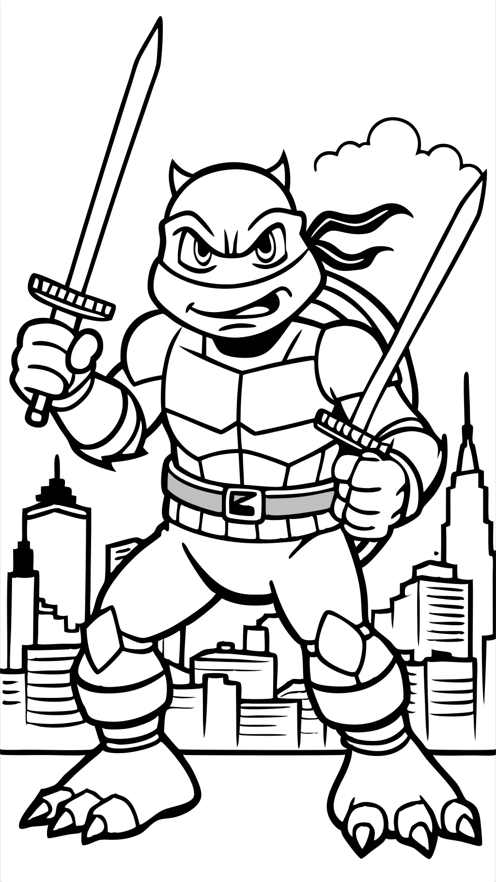 adolescents mutants ninja tortues coloriage leonardo